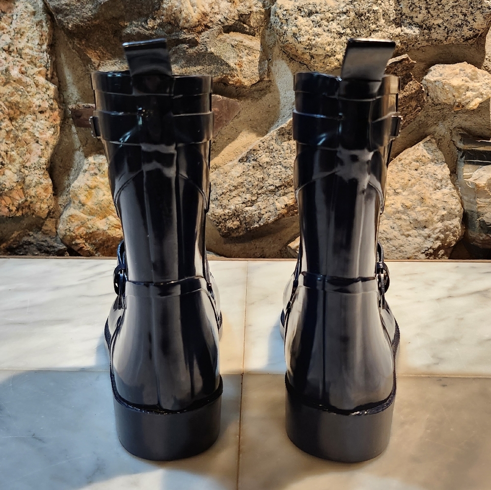 Coach Navy Short Rain Boots - Picture 7 of 10